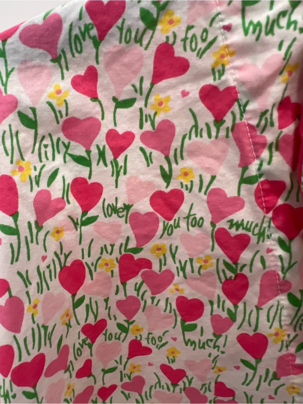 LILLY PULITZER “LOVE YOU TOO MUCH” PAJAMA SET, SIZE L. - Picture 4 of 16